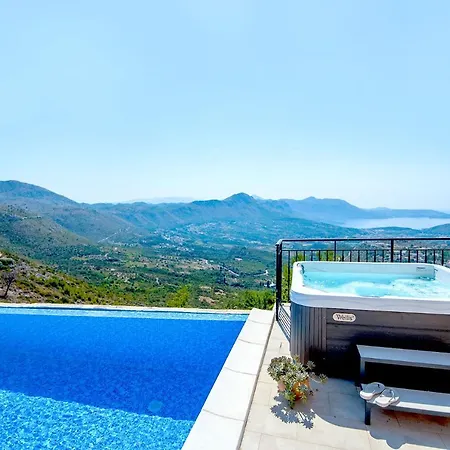 Willa Luxury Rock With Pool And Jacuzzi Near Dubrovnik Ivanica